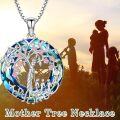 wholesale Sterling Silver Crystal Tree of Life Necklace for Sister Mother Grandma-0-4