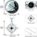 wholesale 925 Sterling Silver Black Onyx Celtic Knot Pendant Witch's Knot Necklace for Women Wicca s-0-5