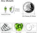 wholesale 925 Sterling Silver Green Crystal Celtic Knot Heart Huggie Hoop Earrings for Women-0-4