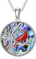 wholesale Sterling Silver Cardinal Pendant Necklace Memorial Sympathy Gift for Women Mom Wife-0-5