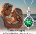 wholesale Infinity Birthstone Necklace 925 Sterling Silver Heart Love Infinity Pendant Fine Jewelry Birthday Christmas Gifts For Women Girlfriend Wife -0-2