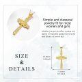 wholesale 14K Gold Infinity Knot CZ Cross Pendant Necklace s for Women Girls-0-4