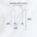 wholesale 925 Sterling Silver Moonstone Dragonfly Turtle Hummingbird Paws Long Drop Earrings-0-4