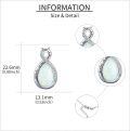 wholesale 925 Sterling Silver Opal Tear Drop Cremation Keepsake Pendant Necklace with Funnel and Fill Tool-0-4