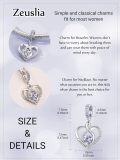 wholesale 925 Sterling Silver Heart Birthstone Charms for Bracelets Jewelry Gifts-0-1