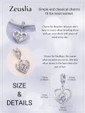 wholesale 925 Sterling Silver Heart Birthstone Charms for Bracelets Jewelry Gifts-0-1