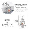 wholesale 925 Sterling Silver White Gold Plated Anchor & Rose Flower Necklace for Women-0-4