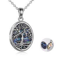 wholesale 925 Sterling Silver Tree Of Life Pendant With Mother Of Pearl Inlay-Colorful Abalone