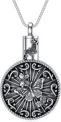 wholesale TOUPOP Oxidation Butterfly Urn Necklace For Ashes Cremation Jewelry For Ashes Memorial Jewelry Gift For Gilrs Women W/funnel Filler -0-0