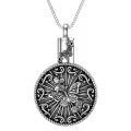 TOUPOP Stainless Steel & Stone Oxidation Butterfly Urn Necklace For Ashes-0-0