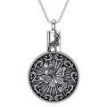 TOUPOP Stainless Steel & Stone Oxidation Butterfly Urn Necklace For Ashes-0-0