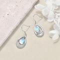 wholesale 925 Sterling Silver Teardrop Moonstone Celtic Knotwork Drop Earrings-0-2