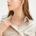 wholesale 925 Sterling Silver Sea Turtle Ocean Wave Pendant Necklace Platinum Plated Abalone Shell-0-4