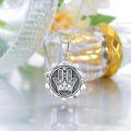 wholesale 925 Sterling Silver Hamsa Hand of Fatima Blue Eye Talisman Pendant Norse Viking Amulet Necklace-0-2