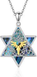 wholesale 925 Sterling Silver Musical Notes & Celtic Knots Star of David Pendant Necklace for Women Men-0-0