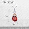 wholesale Sterling Silver Aquamarine Amethyst Ruby Pendant Necklace for Women-0-2
