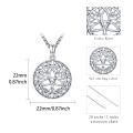 wholesale 925 Sterling Silver Celtic Triquetra Tree Of Life Pendant Necklaces For Men s-0-4