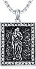wholesale 925 Sterling Silver Virgin Mary Pendant Necklace - Religious s for Women and Men-0-0