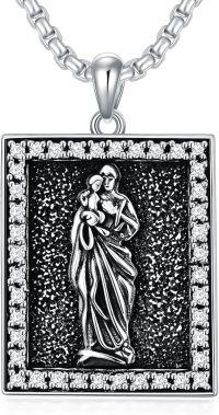 wholesale 925 Sterling Silver Virgin Mary Pendant Necklace - Religious s for Women and Men-Virgin Mary Necklace
