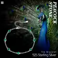 wholesale 925 Sterling Silver Malachite 7 Chakra Ankle Anklets Wholesale for Women-0-4
