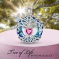 wholesale TOUPOP Gifts For Women 925 Sterling Silver Tree Of Life Birthstone Necklace With Crystal Birthday Jewelry Gifts For Women, Sterling Silver, No Gemstone -0-2