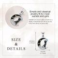 wholesale 925 Sterling Silver Moon & Black Cat Pendant Necklace with Star and Stone Charm s for Women-0-5