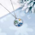 wholesale 925 Sterling Silver Turtle Palm Tree Pendant Necklace for Women-0-3