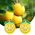 wholesale 925 Sterling Silver Yellow Lemon Fruit Stud Earrings-0-4