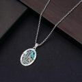 wholesale 925 Sterling Silver Saint George Protect Us Pendant with Abalone Shell and Crosses Necklace -0-2