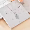 TOUPOP Sterling Silver Aquamarine Double Heart Pendant Necklace-0-4