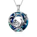 TOUPOP Sterling Silver Crystal Cute Animal Necklace Women Christmas Birthday Gifts-0-0