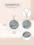 TOUPOP Sterling Silver Tree Of Life Urn Necklace For Ashes Memorial Jewelry-0-3