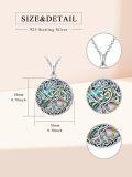TOUPOP Sterling Silver Tree Of Life Urn Necklace For Ashes Memorial Jewelry-0-3