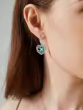 TOUPOP Sterling Silver Shamrock Earrings Irish Celtic Clover Jewelry For Women-0-1