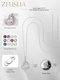 wholesale S925 Sterling Silver Mom Necklace with Cubic Zircon Birthstone - Heart Pendant Jewelry Gift for Women, Mother, Mother-in-Law - Birthday, Mothers Day, Anniversary-0-2