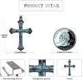 wholesale 925 Sterling Silver Black Sword & Thorn Turquoise Stone Pendant Necklace for Men/Women Christian Gifts-0-3