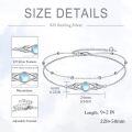 wholesale Sterling Silver Moonstone Celtic Anklet Irish Knot Viking Jewelry-0-2