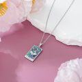 wholesale 925 Sterling Silver Empress Tarot Card Pendant Necklaces with Abalone Shell and Cubic Zirconia Stones for Women-0-1