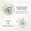 wholesale 925 Sterling Silver Heart Pendant Necklace w/ 3D Squirrel Charm & Cubic Zirconia Stones - Gifts for Girls and Women-0-2