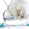 wholesale TOUPOP Gifts For Mom Mama Bear Necklace Pendant For Mom 925 Sterling Silver Pendant Jewelry Gift For New Mom Grandmother Women Birthday -0-1