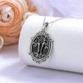 wholesale 925 Sterling Silver Black Onyx Tree of Life Skeletons Pendant Necklace-0-1