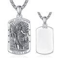 wholesale 925 Sterling Silver Saint Christopher Medal Pendant Necklaces for Men & Women - Religious Protection  Ideas-0-0