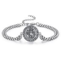 wholesale 925 Sterling Silver Vintage Style 12 Constellation Zodiac Charm Bracelet for Men-Virgo