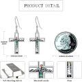 wholesale 925 Sterling Silver Cross Mountain Tree Drop Earrings for Women-0-3