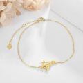 wholesale 14k Gold Dragonfly Cubic Zirconia Dainty Chain Bracelet For Women-0-3
