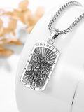 wholesale 925 Sterling Silver Saint Michael Medal Pendant Necklaces for Men & Women - Religious Protection -0-1