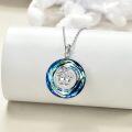 wholesale TOUPOP Crown Necklace Princess Queen Pendant Necklace For Women With Blue Circle Crystal 925 Silver Crown Christmas Birthday Mother's Day Gift For Mom Friends Jewelry Gifts For Women Her Wife -0-4