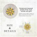 wholesale 925 Sterling Silver Gold Plated Dandelion Flower Pendant Necklace s for Women and Girls-0-4
