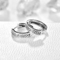 wholesale 925 Sterling Silver Celtic Knot Braided Hoop Earrings Oxidized Vintage Jewelry For Women-0-1