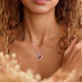 wholesale Sterling Silver Austrian Crystal Caduceus Angel Wing Heart Nurse Necklace-0-64